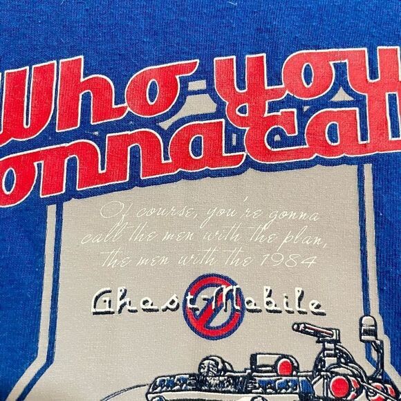 Ghostbusters Ghost Mobile Graphic Gildan T-Shirt Blue Short Sleeve Men's Large - Picture 5 of 7